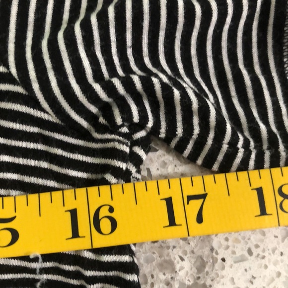 {Altar'd State} Black And White Striped Keyhole Back Tee - Picture 7 of 8